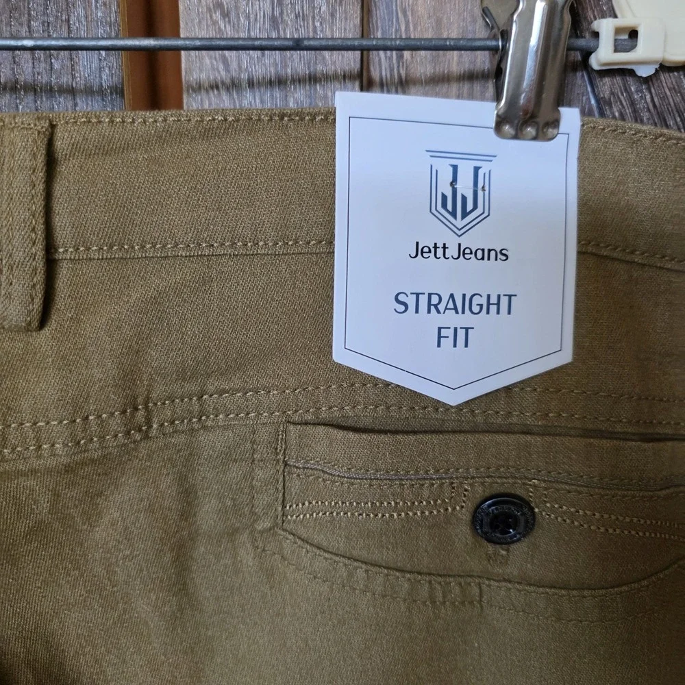 Jett Jeans Pants Men's Size 4XL 30.5 Inseam Brown Straight Leg Chinos Khakis